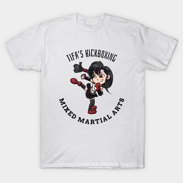 Chibi Tifas Kickboxing Final Fantasy 7 Tifa Lockhart T-Shirt by Gamers Utopia